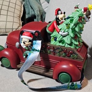 Disney Parks Mickey Christmas Tree Truck Popcorn Bucket IN HAND Lights up!